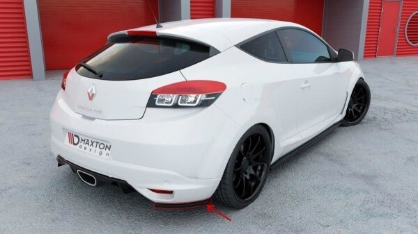 Maxton Design Rear extension Flaps diffuser black gloss - Renault Megane 3 RS