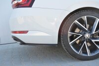 Maxton Design Rear extension Flaps diffuser black gloss - Skoda Superb MK3 Hatchback / Estate