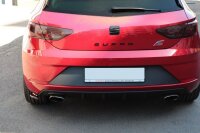 Maxton Design Rear extension Flaps diffuser V.2 black gloss - Seat Leon Cupra MK3 FL Hatchback