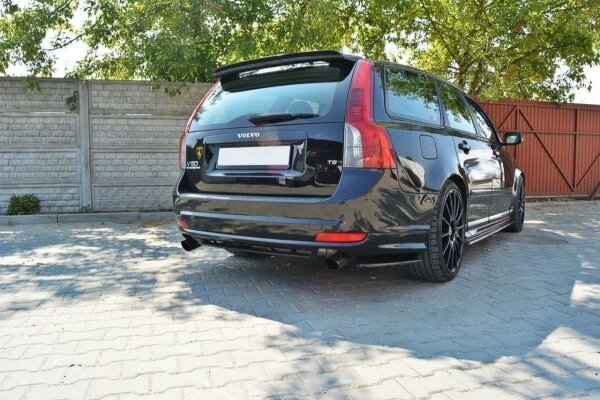 Maxton Design Heckansatz Flaps Diffusor schwarz Hochglanz - Volvo V50F R-Design