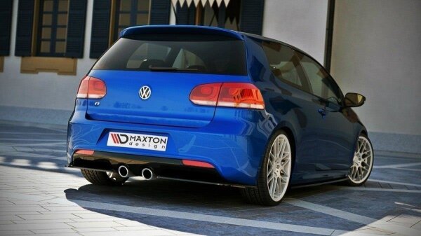 Maxton Design Heckansatz Flaps Diffusor schwarz Hochglanz - VW Golf 6 R