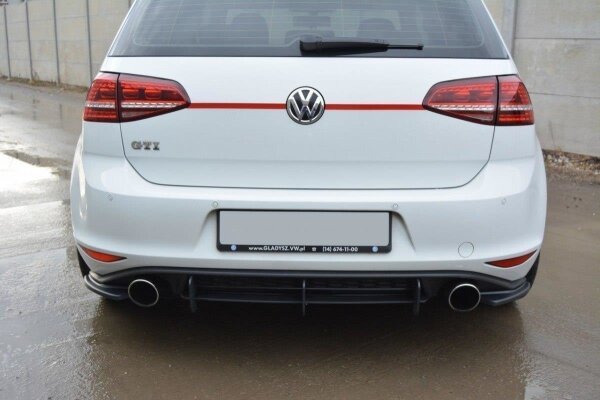 Maxton Design Rear extension Flaps diffuser black gloss - VW Golf 7 GTI