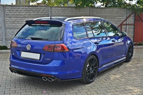 Maxton Design Heckansatz Flaps Diffusor schwarz Hochglanz - VW Golf 7 R Variant