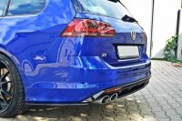 Maxton Design Heckansatz Flaps Diffusor schwarz Hochglanz - VW Golf 7 R Variant