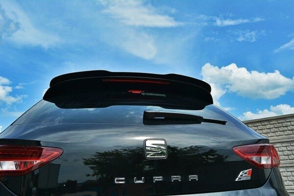 Maxton Design Spoiler Cap black gloss - Seat Leon III Cupra