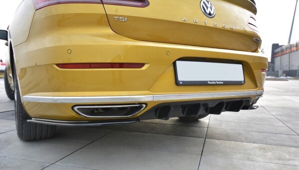 Maxton Design Diffuser rear extension black gloss - VW Arteon