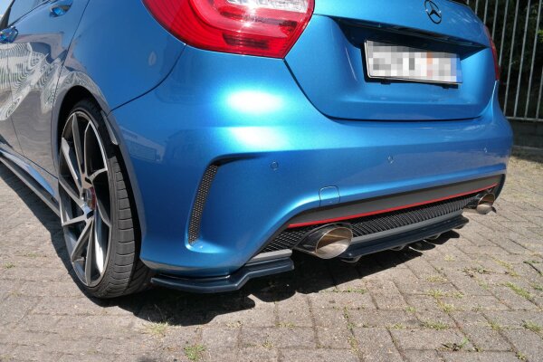 Maxton Design Middle diffuser rear extension for im DTM Look Mercedes W176 AMG-Line Pre-Facelift