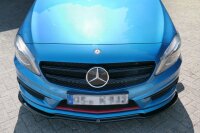 Maxton Design Front extension black gloss - Mercedes W176...