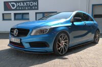 Maxton Design Front extension black gloss - Mercedes W176 AMG-Line Pre-Facelift