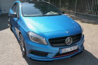 Maxton Design Front extension black gloss - Mercedes W176 AMG-Line Pre-Facelift