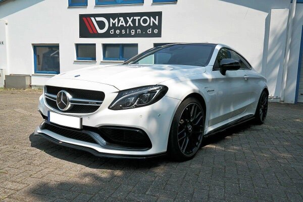 Maxton Design Front extension V.1 black gloss - Mercedes C-Class C205 63 AMG Coupe