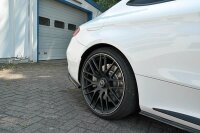 Maxton Design Rear extension Flaps diffuser black gloss - Mercedes C-Class C205 63 AMG Coupe