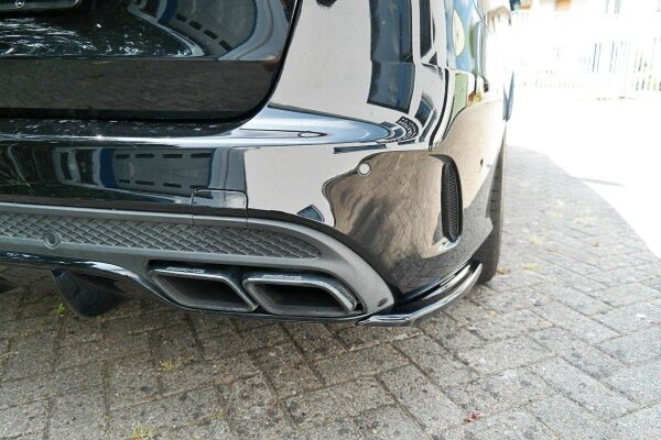 Maxton Design Heckansatz Flaps Diffusor schwarz Hochglanz - Mercedes C-Klasse S205 63 AMG Kombi