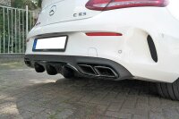 Maxton Design Diffuser rear extension black gloss - Mercedes C-Class C205 63 AMG Coupe