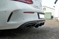 Maxton Design Diffuser rear extension black gloss - Mercedes C-Class C205 63 AMG Coupe