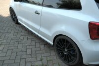 Maxton Design Side skirts extension extension black gloss - VW Polo MK5 R WRC