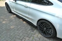 Maxton Design Side skirts extension extension black gloss - Mercedes C-Class C205 63 AMG Coupe