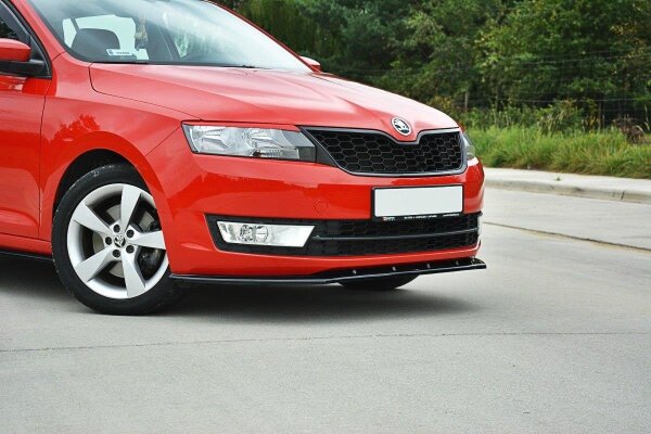 Maxton Design Front extension V.2 black gloss - Skoda Rapid