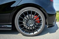 Maxton Design Heckansatz Flaps Diffusor schwarz Hochglanz - Mercedes A W176 AMG Facelift