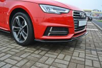 Maxton Design Front extension V.1 black gloss - Audi S4 / A4 S-Line B9