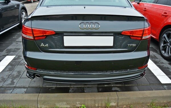 Maxton Design Spoiler Cap black gloss - Audi A4 S-Line B9 Limosine