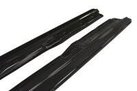 Maxton Design Side skirts extension extension black gloss - Audi S4 / A4 S-Line B9