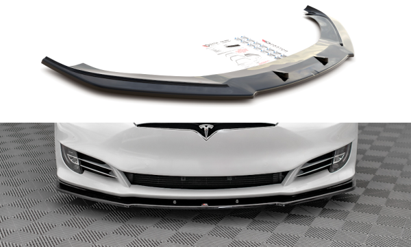 Maxton Design Frontansatz V.1 schwarz Hochglanz - Tesla Model S Facelift