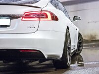 Maxton Design Rear extension Flaps diffuser black gloss - Tesla Model S Facelift