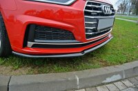 Maxton Design Front extension V.2 black gloss - Audi A5 F5 S-Line