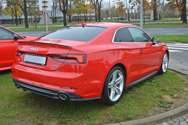 Maxton Design Middle diffuser rear extension black gloss - Audi A5 F5 S-Line DTM Look