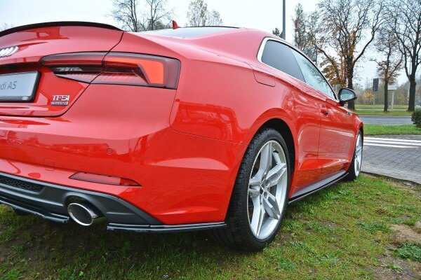 Maxton Design Rear extension Flaps diffuser black gloss - Audi A5 F5 S-Line