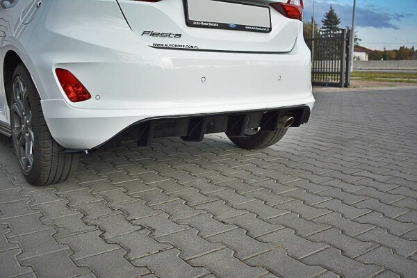 Maxton Design Rear extension Flaps diffuser V.1 black gloss - Ford Fiesta MK8 ST-Line