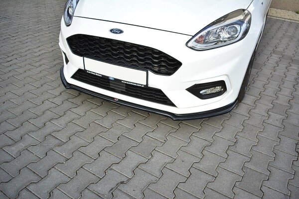 Maxton Design Front extension V.1 black gloss - Ford Fiesta MK8 ST / ST-Line