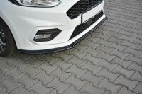 Maxton Design Front extension V.1 black gloss - Ford Fiesta MK8 ST / ST-Line