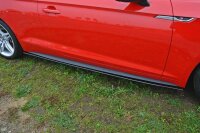 Maxton Design Side skirts extension extension black gloss - Audi S5 / A5 S-Line F5 Coupe