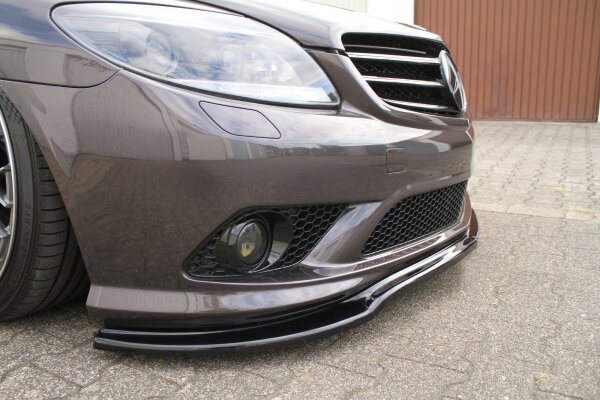 Maxton Design Front extension black gloss - Mercedes CL 500 C216 AMGLINE