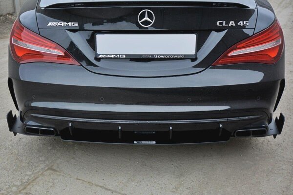 Maxton Design Diffuser rear extension for Rear bumper V.3 - Mercedes CLA A45 AMG C117 Facelift