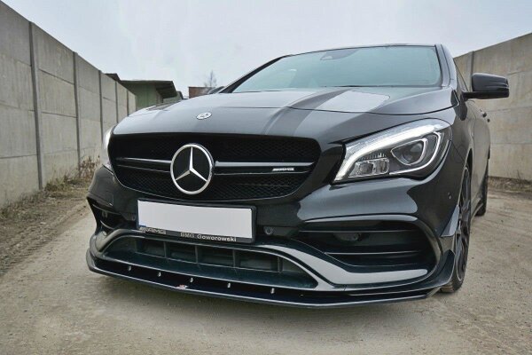 Maxton Design Frontansatz V.1 schwarz Hochglanz - Mercedes CLA A45 AMG C117 Facelift