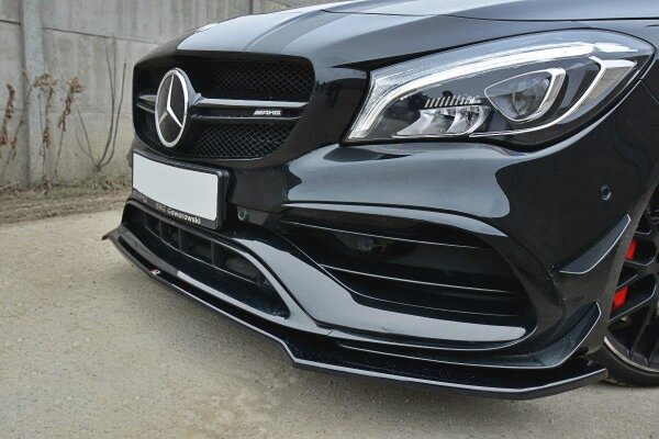 Maxton Design Frontansatz V.2 schwarz Hochglanz - Mercedes CLA A45 AMG C117 Facelift