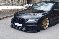 Maxton Design Front extension V.2 black gloss - Audi A7 MK1 S-Line