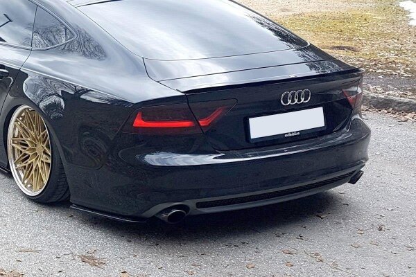 Maxton Design Heckansatz Flaps Diffusor schwarz Hochglanz - Audi A7 MK1 S-Line