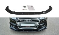 Maxton Design Front extension V.1 black gloss - Audi S3 /...