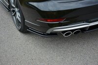 Maxton Design Rear extension Flaps diffuser black gloss - Audi S3 / A3 S-Line 8V FL Limosine