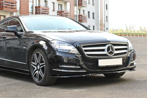 Maxton Design Front extension V.1 black gloss - Mercedes CLS C218