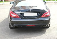 Maxton Design Heckansatz Flaps Diffusor schwarz Hochglanz - Mercedes CLS C218