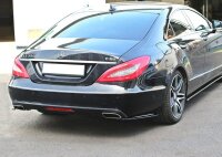 Maxton Design Heckansatz Flaps Diffusor schwarz Hochglanz - Mercedes CLS C218