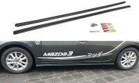 Maxton Design Seitenschweller Ansatz schwarz Hochglanz - Mazda 3 BN (MK3) Facelift