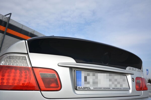 Maxton Design Heckspoiler / Kofferraumdeckel Erweiterung - BMW 3er E46 Coupe < M3 CSL Look > (Zum Malen)