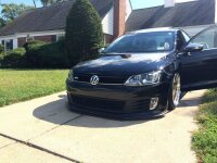 Maxton Design Front extension black gloss - VW Jetta VI GLI