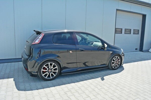 Maxton Design Seitenschweller Ansatz schwarz Hochglanz - Fiat Punto Evo Abarth